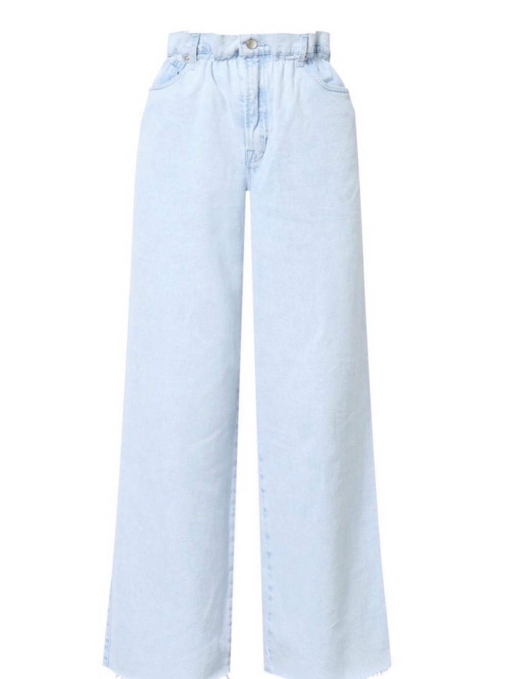 Good American Paperbag High Rise Wide Leg Jeans Light Wash NWT Size 10/30 anthro